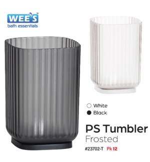 Plastic PS Tumbler - Frosted Wht/Blk