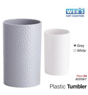 Plastic PS Tumbler - Wht/Gry