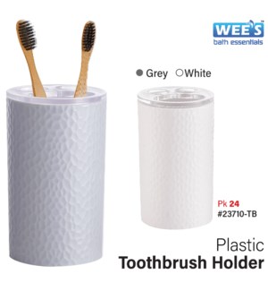 Plastic PS Toothbrush Holder - Wht/Gry