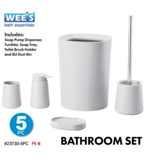 Bathroom Set 5Pc White