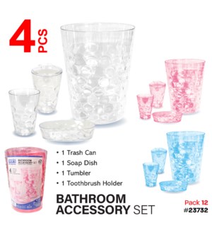 Bathroom Set 4Pc Asstd Colors