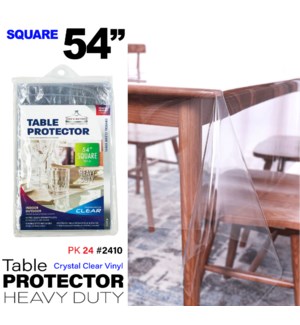 PVC Table Protector 54" x 54" Square Clear