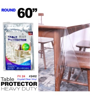 PVC Table Protector 60" Round Clear