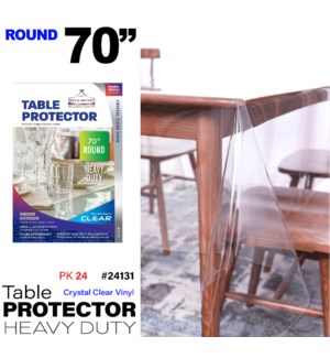 PVC Table Protector 70" Round Clear