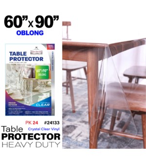 PVC Table Protector 60"x90" Oblong Clear