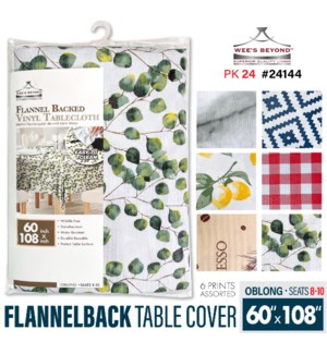 Table Cover 60"x 108" Oblong Flannelback