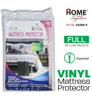 Mattress Cover Protector Full 12" deep PVC Zippered