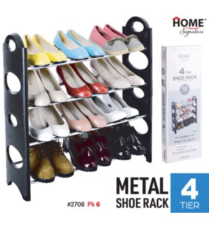 Shoe Rack 4 Tier (12 Shoe Pairs)