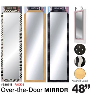 Mirror Over The Door 48" Assorted