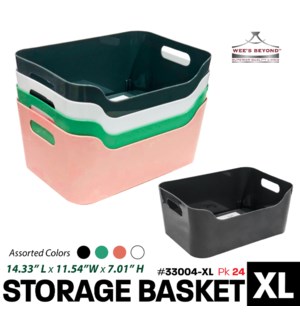 Plastic Storage Basket XL - Asstd Colors