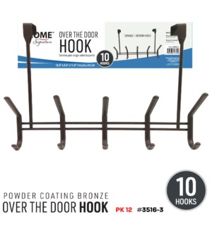 Over the Door 10-Hooks - Bronze