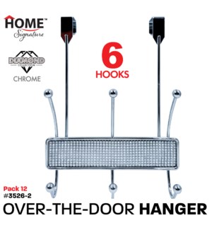 Over the Door 6-Hook Chrome Diamond Collection