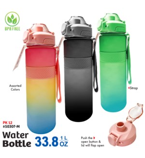 Water Bottle w Strap 33.8oz Asstd Colors