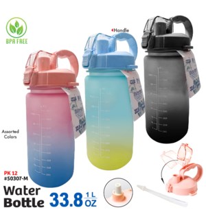 Water Bottle w Strap 33.8oz Asstd Colors