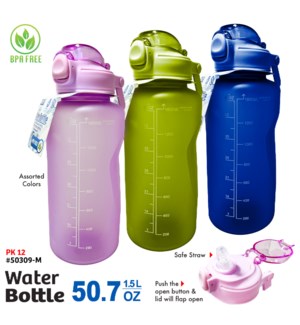 Water Bottle w Holder 50.7oz Asstd Colors