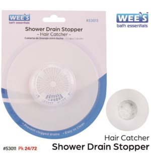 Drain Hair Catcher Plastic 5" White