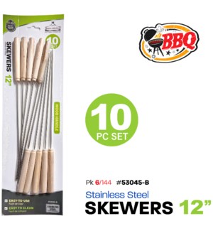 BBQ Skewers SS 10Pk