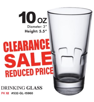 Drinking Glass 10oz Highball