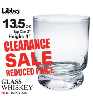 Glass Whiskey 13.5oz