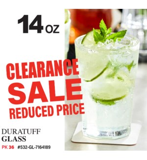 Glass Tumbler 14oz DuraTuff