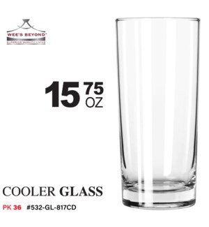 Glass Tumbler 15.75oz Cooler