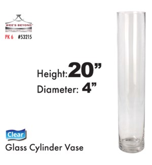 Glass Vase Cylinder 20"