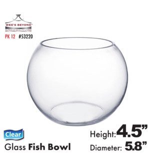 Glass Fish Bowl 4.5"