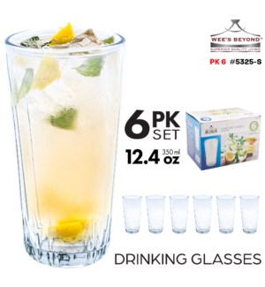 Drinking Glass 12.35oz Classic 6Pc Set