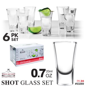 Glass Shots oz 6Pc Set