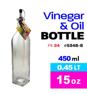 Glass Oil/Vinegar Bottle 15oz