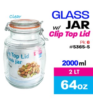 Glass Canister Jar 68oz - 2Lt