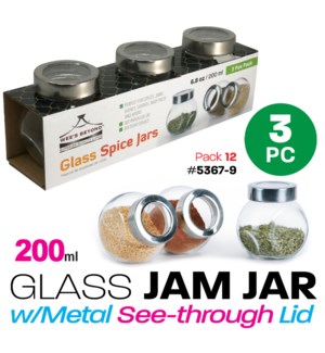 Glass Jar (6.75oz/each) 3Pc Set