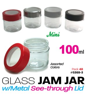 Glass Jar 3.4oz Mini