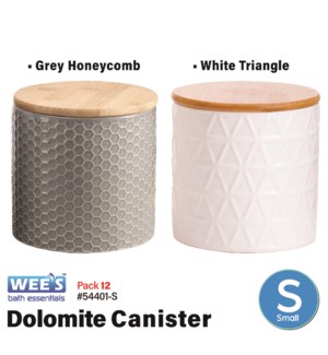 Dolomite Canister Small Grey Honeycomb/Wht Triangle