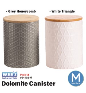 Dolomite Canister Medium Grey Honeycomb/Wht Triangle