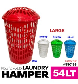 Laundry Hamper Round Large 54Lt Colors