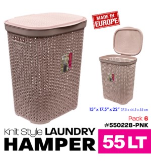 Laundry Hamper 55Lt Pink