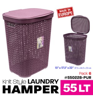 Laundry Hamper 55Lt Purple