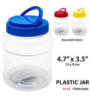 Plastic Jar Small Assorted Colors