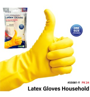 Latex Gloves Household Yellow