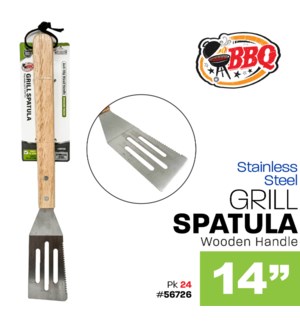 BBQ Spatula Wooden Handle 14"