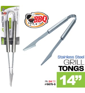 BBQ Tongs SS Heavy Duty 16.5"