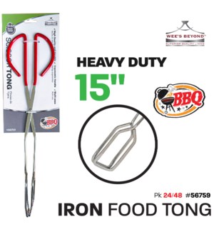 BBQ Scissor Tong SS Heavy Duty 15"