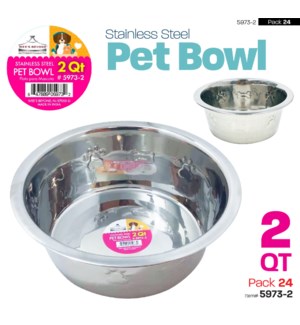 Embossed Pet Bowl 64oz