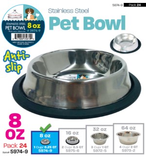 Anti-Skid Pet Bowl 8oz