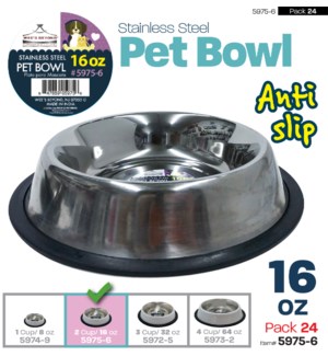 Anti-Skid Pet Bowl 16oz