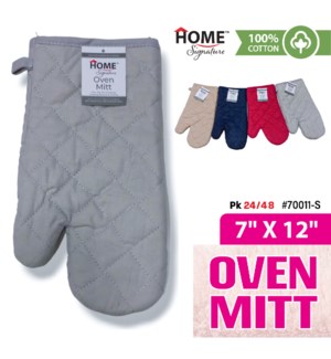 Oven Mitt 7x12" Solid Colors 1Pk