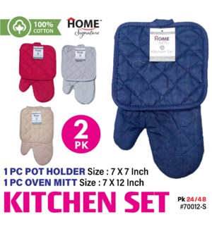 Kitchen Set Solid Colors 2Pk