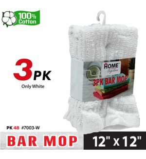 Barmop 12x12" White 3Pk