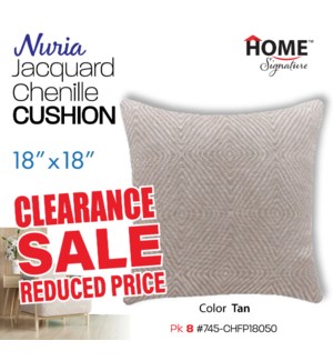 Decorative Cushion 18x18" Nuria-Tan